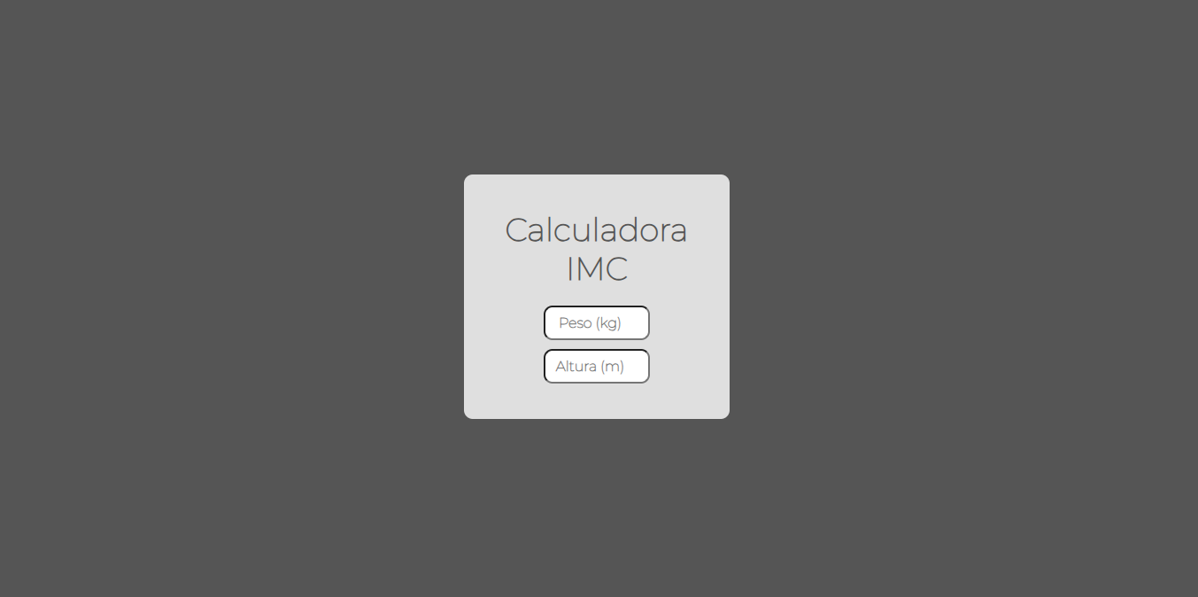 Projeto Calculadora IMC