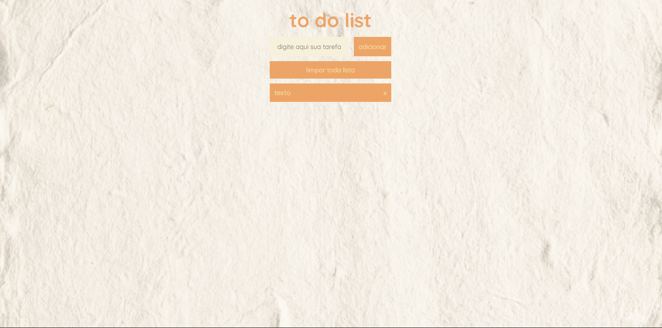Projeto To Do List JavaScript